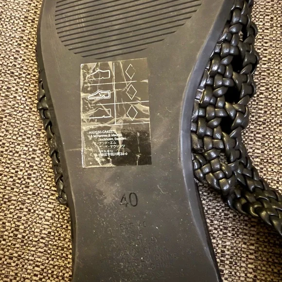 H&M Woven Slingback Ballet Flats - Black 40 - Picture 2 of 2